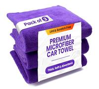 CA Detailing Asciugamani in microfibra senza bordi di alta qualità, grandi, confezione da 3 panni assorbenti per la pulizia dell'auto, 500 g/m², 60 x 40 cm, perfetti per asciugare la casa, i dettagli