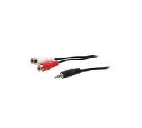 CA1045 Cavo Jack 3,5mm Maschio,RCA Femmina x2 5m Colore: Nero LOGILINK