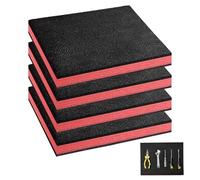 Caaggmm Inserti in Schiuma per Cassetta, 4 Pezzi 40 X 30 X 5 Cm Cuscinetti in Schiuma di Tagliabili, Regolabile Fogli in Schiumas, per Il Trasporto di Componenti di Attrezzature, Nero Rosso