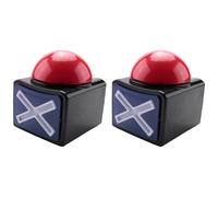 caapmony 2 pezzi Gioco Answer Buzzer, Gioco Buzzer Allarme Suono Pulsante di Gioco con Luce Trivia Quiz Got Talent Buzzer Giocattolo
