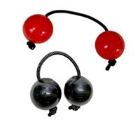 CAASFOOY 2 Paia di Kashaka Strumento, Kashaka Shaker Instrument Africano Aslatuas Rhythmic Ball Classico Percussioni Manuali per Bambini Adulti Principianti Feste Lezioni Musicali(Red, Black)