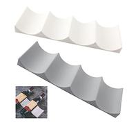 CAASFOOY 2 Pezzi Portabottiglie Frigo,Portabottiglie in plastica, Porta bottiglie da frigo, Europeo Portabottiglie da Tavolo per Frigorifero, Ideale per Cucina, Frigorifero(Grigio,Bianco)