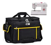cab55 Custodia per macchina da cucire, borsa per il trasporto con imbottitura rimovibile, borsa per macchina da cucire e accessori da cucito extra, Nero, 17 x 10.25 x 13.25 inches, Compatibile, unico