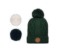 Cabaïa - Berretto con 3 pompon interscambiabili - Appletini Beanie Dark Green - Verde