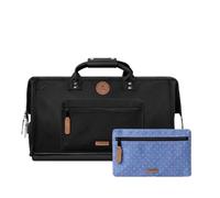 CABAIA - Duffle Adventurer Travel Bag 40L Berlin - Bagaglio a mano 45x30x29 cm - Idrorepellente e Vegan - 2 tasche - Scomparto per le scarpe - Borsa per il weekend, borsa sportiva - Nero