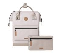 Cabaïa - Zaino Adventurer Alger - Medium 18L - Idrorepellente - scomparto per PC fino a 13″ - 2 tasche intercambiabili - Vegan certificato - Zaino da viaggio, lavoro e scuola - Beige