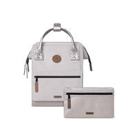 Cabaïa - Zaino Adventurer Alger - Mini 10L - Idrorepellente - scomparto per PC fino a 10,5″ - 2 tasche intercambiabili - Vegan certificato - Zaino da viaggio, lavoro e scuola - Beige