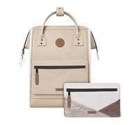 Cabaïa - Zaino Adventurer Arcachon - Medium 18L - Idrorepellente - scomparto per PC fino a 13″ - 2 tasche intercambiabili - Vegan certificato - Zaino da viaggio, lavoro e scuola - Marrone