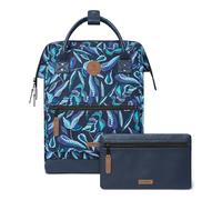 Cabaïa - Zaino Adventurer Fontainebleau - Medium 18L - Idrorepellente - scomparto per PC fino a 13″ - 2 tasche intercambiabili - Vegan certificato - Zaino da viaggio, lavoro e scuola - Blu