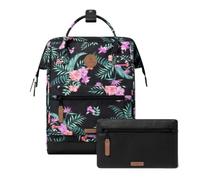 Cabaïa - Zaino Adventurer - Idrorepellente - scomparto per PC - 2 tasche intercambiabili - Vegan certificato - Zaino da viaggio, lavoro e scuola - Grigio