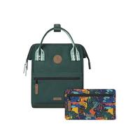 Cabaïa - Zaino Adventurer Lima - Mini 10L - Idrorepellente - scomparto per PC fino a 10,5″ - 2 tasche intercambiabili - Vegan certificato - Zaino da viaggio, lavoro e scuola - Verde