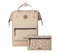 Cabaïa - Zaino Adventurer Lobito - Medium 18L - Idrorepellente - scomparto per PC fino a 13″ - 2 tasche intercambiabili - Vegan certificato - Zaino da viaggio, lavoro e scuola - Beige