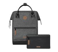 Cabaïa - Zaino - Modello Lussemburgo - 23L - Unisex e versatile - Ideale per lavoro e gite del fine settimana - Volume equilibrato - 2 tasche intercambiabili - Impermeabile e certificato vegano, Nero