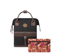 Cabaïa - Zaino Adventurer Managua - Mini 10L - Idrorepellente - scomparto per PC fino a 10,5″ - 2 tasche intercambiabili - Vegan certificato - Zaino da viaggio, lavoro e scuola - Nero