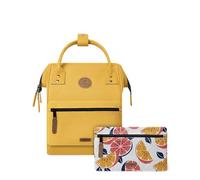 Cabaïa - Zaino Adventurer Marrakech - Small 10L - Idrorepellente - scomparto per PC fino a 10,5″ - 2 tasche intercambiabili - Vegan certificato - Zaino da viaggio, lavoro e scuola - Giallo