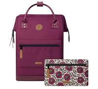 Cabaïa - Zaino Adventurer Nice - Maxi 23L - Idrorepellente - scomparto per PC fino a 15″ - 2 tasche intercambiabili - Vegan certificato - Zaino da viaggio, lavoro e scuola - Viola