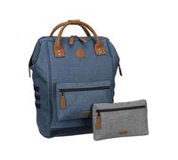 Cabaïa - Zaino Adventurer Paris - Mini 10L - Idrorepellente - scomparto per PC fino a 10,5″ - 2 tasche intercambiabili - Vegan certificato - Zaino da viaggio, lavoro e scuola - Blu