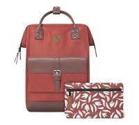 Cabaïa - Zaino Adventurer San Cristobal - Maxi 23L - Idrorepellente - scomparto per PC fino a 15″ - 2 tasche intercambiabili - Vegan certificato - Zaino da viaggio, lavoro e scuola - Rosso