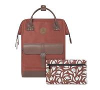 Cabaïa - Zaino Adventurer San Cristobal - Medium 18L - Idrorepellente - scomparto per PC fino a 13″ - 2 tasche intercambiabili - Vegan certificato - Zaino da viaggio, lavoro e scuola - Rosso