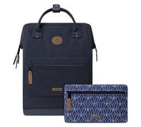 Cabaïa - Zaino Adventurer Zurich - Maxi 23L - Idrorepellente - scomparto per PC fino a 15″ - 2 tasche intercambiabili - Vegan certificato - Zaino da viaggio, lavoro e scuola - Blu