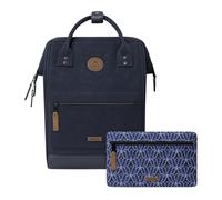 Cabaïa - Zaino Adventurer Zurich - Medium 18L - Idrorepellente - scomparto per PC fino a 13″ - 2 tasche intercambiabili - Vegan certificato - Zaino da viaggio, lavoro e scuola - Blu