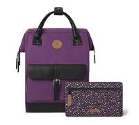 Cabaïa Zaino Impermeabile 18L - Sistema MOLLE e Design Trendy per Uomo e Donna - Nylon Resistente, Comfort Imbottito - Ideale per Viaggi, Scuola, Lavoro - Verde, Viola