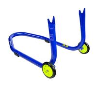 Caballete Posteriore Moto Bihr Con Supporti A V Per Diabolo Blu E Giallo