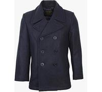 Caban US NAVY Blu Marino Peacoat Giacca Da Ponte Manteau In Lana