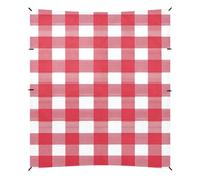 Cabana da spiaggia pieghevole a scacchi rossa UPF50+, impermeabile, portatile, con tasche per sabbia, per campeggio, picnic, cortile