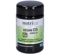 Cabassi & Giuriati Nutriva Vegan D3 200 UI - Integtatore di vitamina D3 120 compresse masticabili