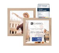 CABBEL Cornice 20x20 cm Naturale - Confezione da 2 | Cornice di alta qualità per decorazione da parete e da tavolo | Perfetta per foto e opere d’arte - Moderna e sostenibile