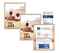 CABBEL Cornice 40x50 cm Naturale - Confezione da 3 | Cornice moderna per decorazione da parete | Perfetta per foto, poster e opere d’arte - Sostenibile ed elegante