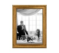 CABBEL Cornice portafoto 30x40 cm, in argento vintage, stile barocco elegante, con vetro acrilico infrangibile - per poster, foto o certificati - perfetta per soggiorno, ufficio o galleria