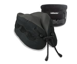 Cabeau Evolution Cool - Cuscino da viaggio in memory foam, con circolazione d'aria, per testa e collo, colore: nero
