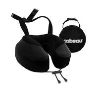 Cabeau Evolution S3 Travel Pillow - Straps to Airplane Seat - Ensures Your Head Won’t Fall Forward - Relax with Plush Memory Foam - Quick-Dry Fabric Keeps You Cool and Dry (Jet Black)…