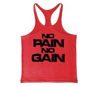 Cabeen No Pain No Gain Canotta Bodybuilding Smanicato Uomo Palestra Cotone Canottiera Gym Tank