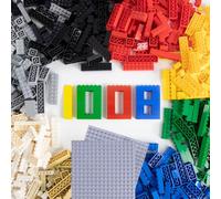 Cabeeskii 1008 Set di Mattoncini Classici da Costruzione, Mattoncini Misti in 7 Misure, 8 Colori, Ricariche di Mattoncini Classici da Costruzione, Compatibile con Tutte le Marche Principali