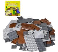 Cabeeskii 130 piastre da costruzione classiche, 3 colori con piastra di base di 11 dimensioni, compatibile con parti e pezzi Lego, per la maggior parte delle marche