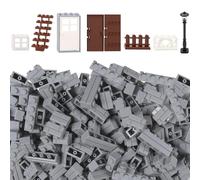 Cabeeskii 337 mattoni sfusi, profilo muratura, compatibili con blocchi base | Blocchi di mattoni da parete, includono inoltre porte, finestre, recinzioni e un set di blocchi da costruzione