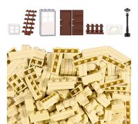 Cabeeskii 337 mattoni sfusi, profilo muratura, compatibili con blocchi base | Blocchi di mattoni da parete, includono inoltre porte, finestre, recinzioni e un set di blocchi da costruzione