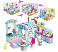 Cabeeskii Friends 3 in 1 - Set di mattoncini da costruzione per ragazze da 6 a 12 anni, 3 modi di costruzione, 194 pezzi, promuove la creatività e le capacità motorie