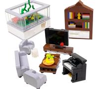 Cabeeskii Mobili da costruzione, compresi letto, TV, divano, armadio da cucina, ecc., Può essere utilizzato per decorare mini mobili in città e altre scene, compatibile con grandi marche