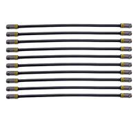 Cabelcon 10 x 30 cm cavo jumper, cavo patch, cavo di collegamento da spina F a spina F, cavo coassiale a 3 schermato, impermeabile, resistente ai raggi UV, FM-CXJ6-FM/CX3/B/0.3