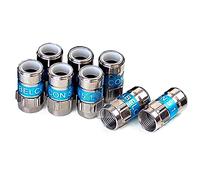 Cabelcon, connettori a compressione F-56 5.1 autoinstallanti blu RG6, 7 mm, nitinol single 8 pezzi Blu