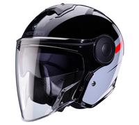 Caberg Soho Zephir, casco jet S male Nero/Grigio/Rosso