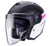 Caberg Soho Zephir, casco jet XS male Opaco Nero/Bianco/Fucsia