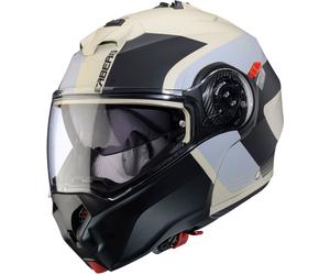 Caberg Duke Evo Indy, casco flip up L female Opaco Nero/Beige/Grigio Chiaro