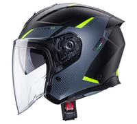 Caberg Flyon II Boss, casco jet XS male Opaco Nero/Grigio/Giallo Fluo