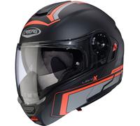 Caberg Levo X Elite Casco, nero opaco/grigio/rosso, Taglia S (55/56)