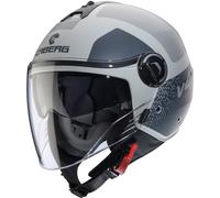 Caberg Riviera V4 X Alpha, casco aperto XL male Opaco Grigio Chiaro/Grigio/Grigio Scuro